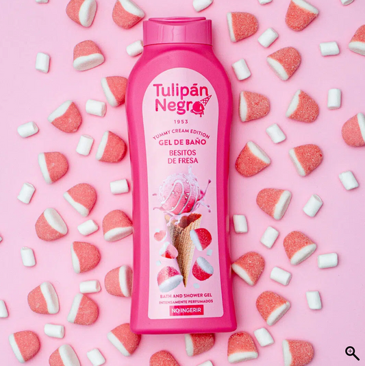 Gel de Baño Tulipán Negro Besitos de Fresa 650 ML